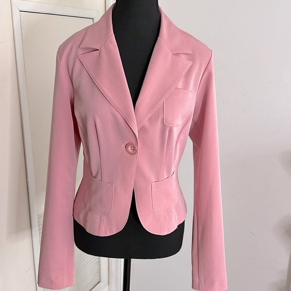 Wrapper Pink Women's Blazer - Picture 2 of 5